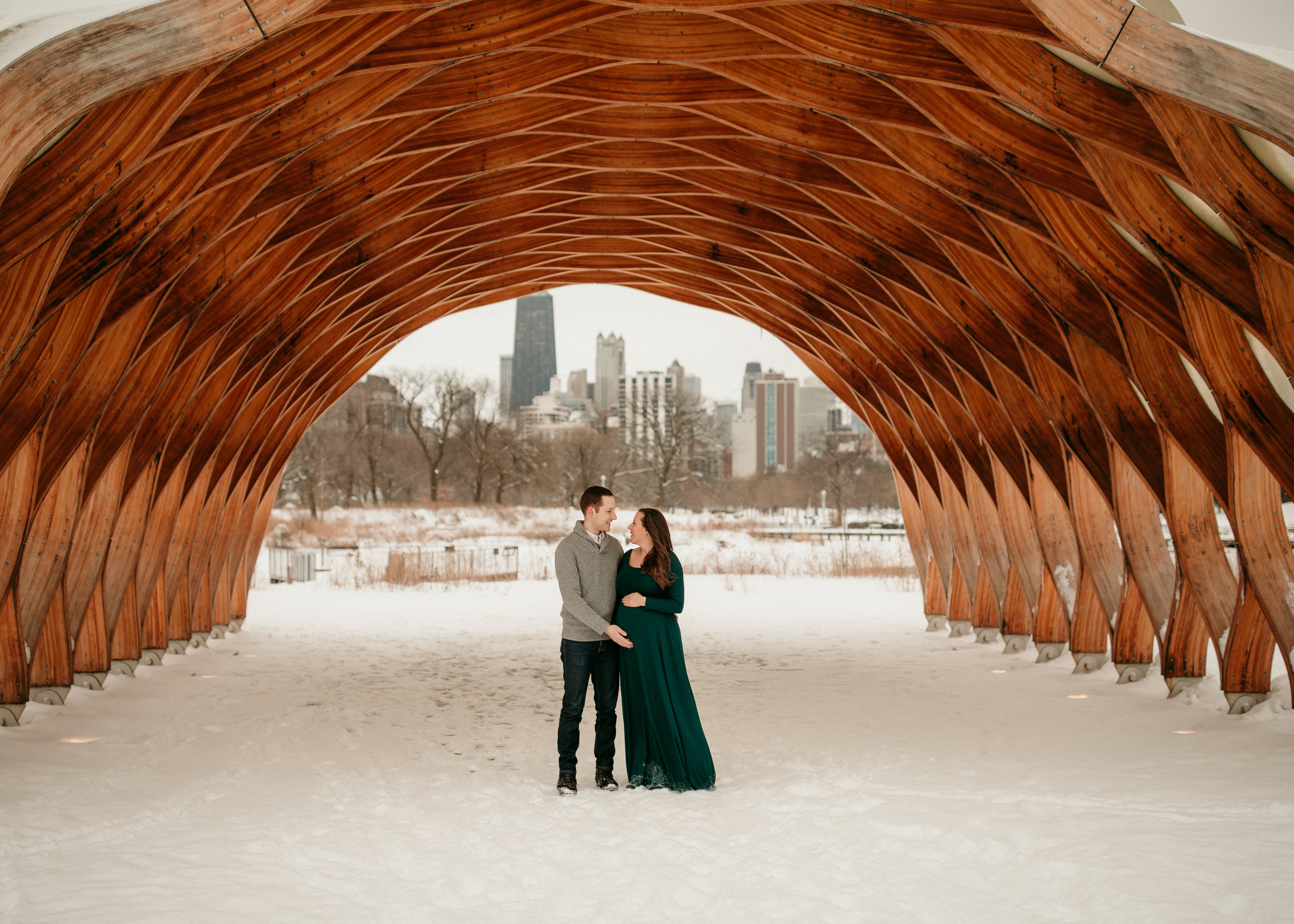 Lincoln Park Boardwalk maternity session