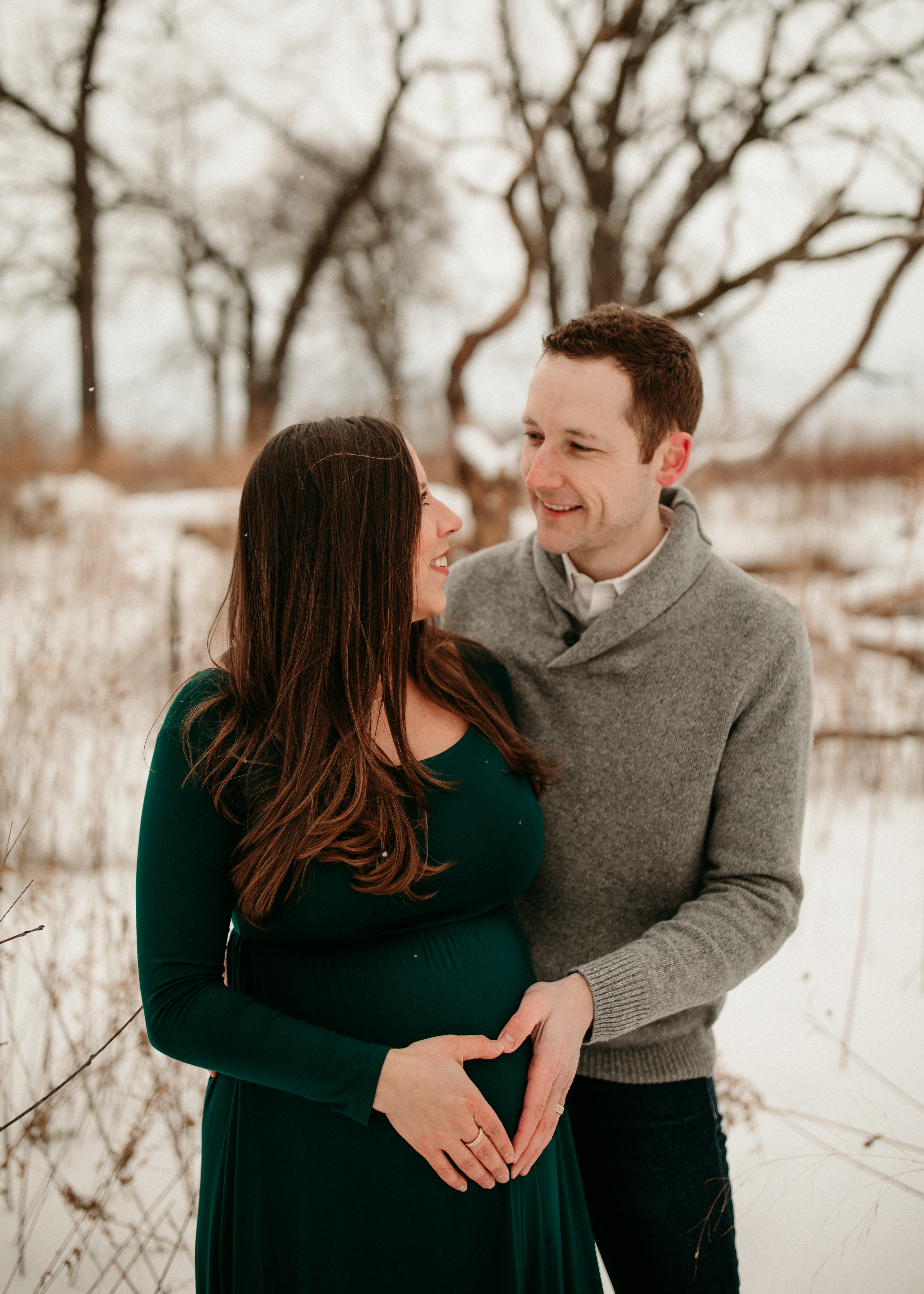 couple at maternity session Chicago
