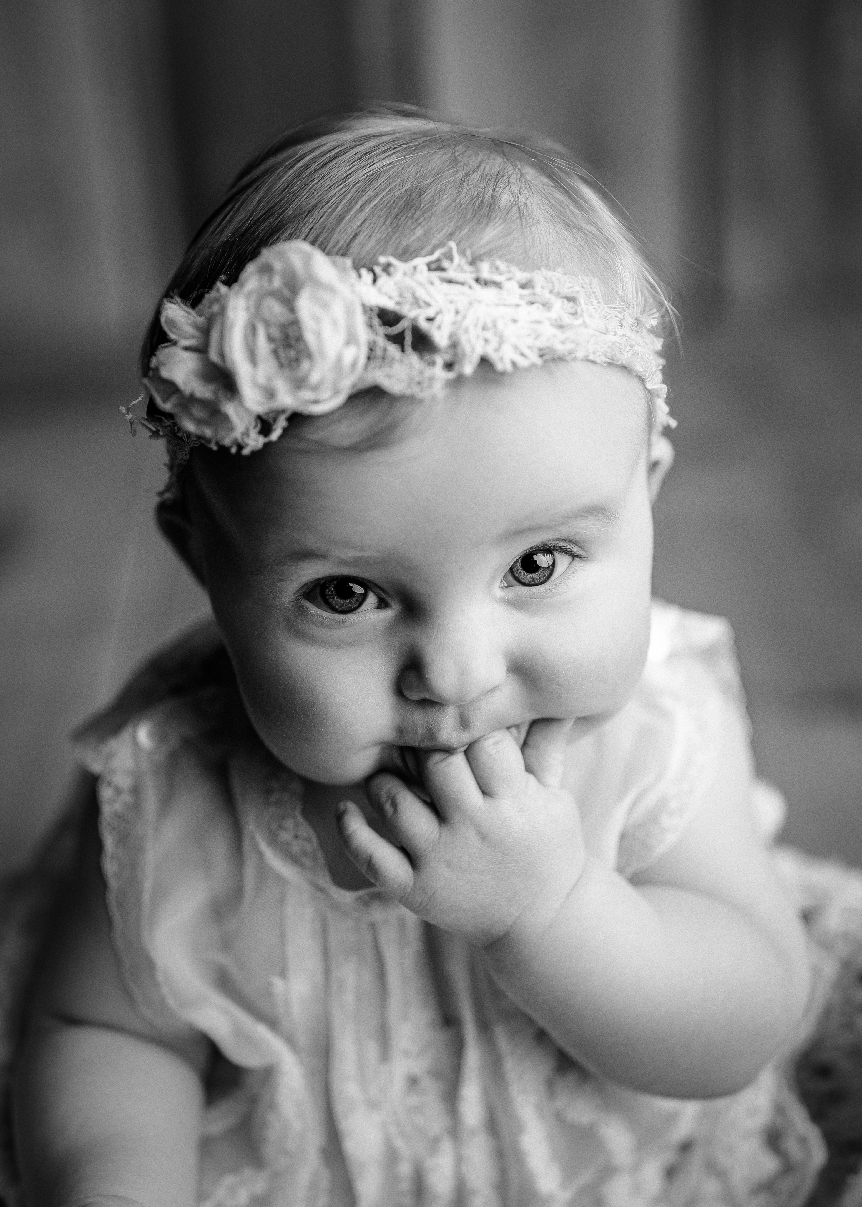 black and white baby photography