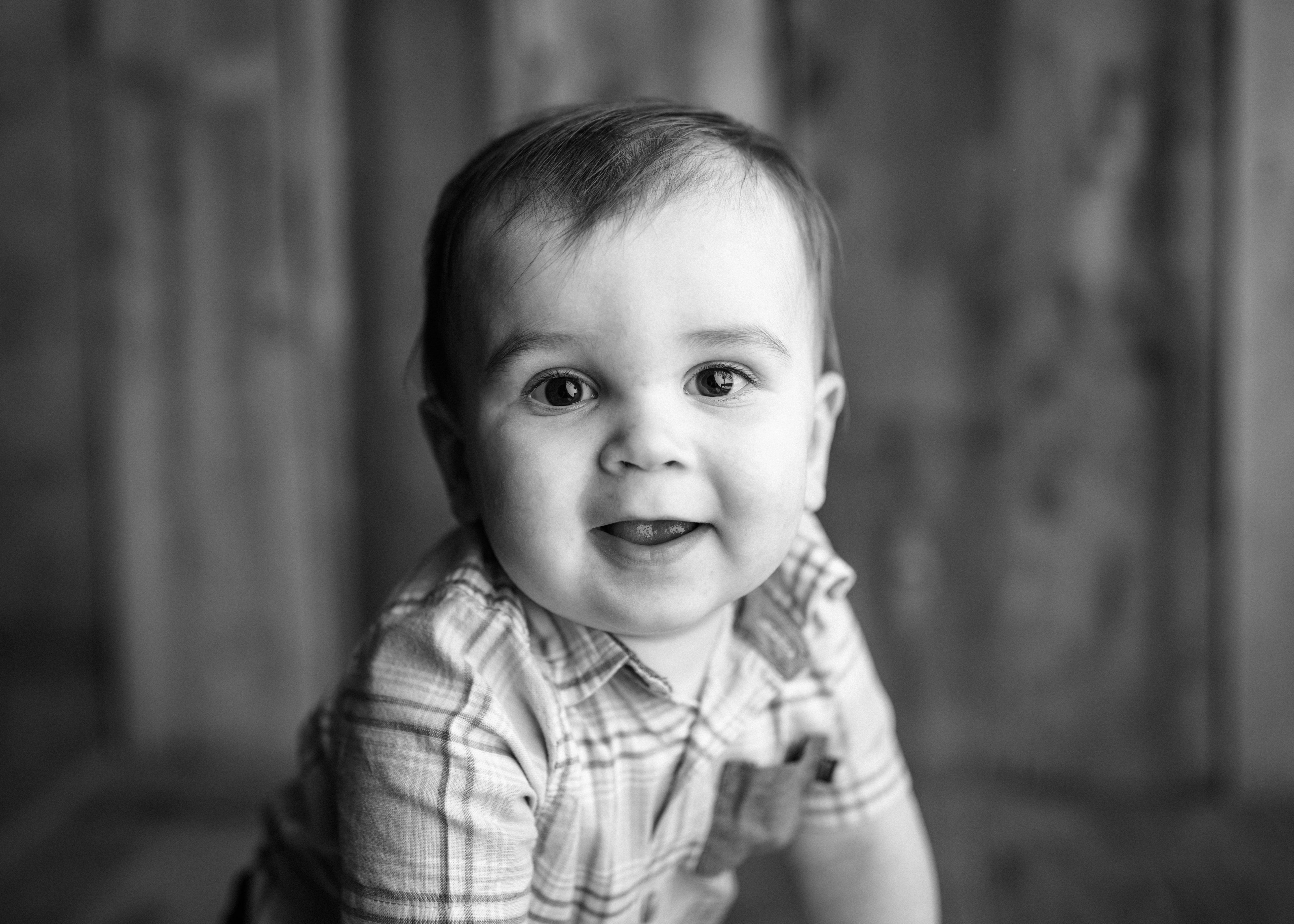 black and white Chicago baby photography
