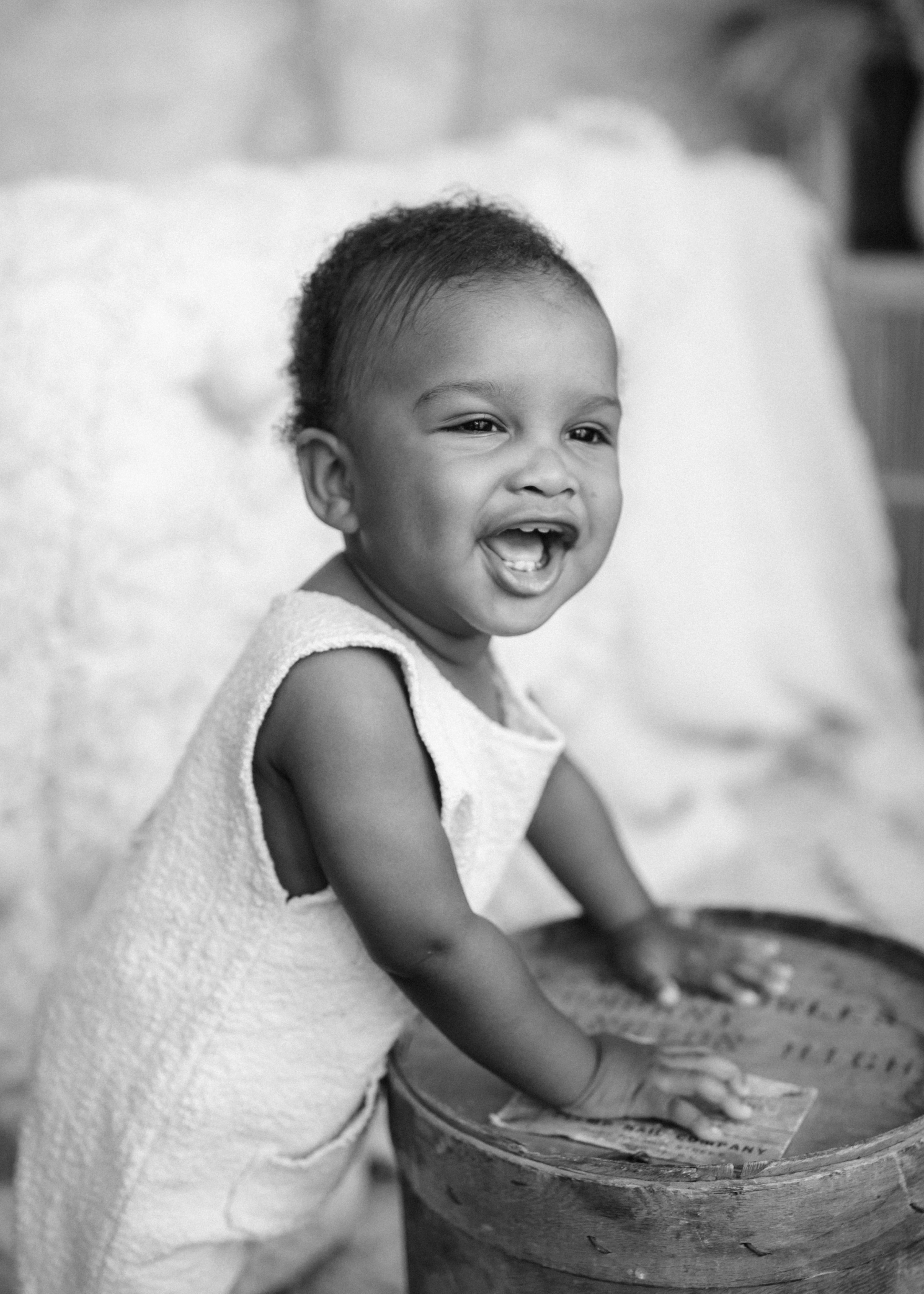 black and white images Chicago baby photographer