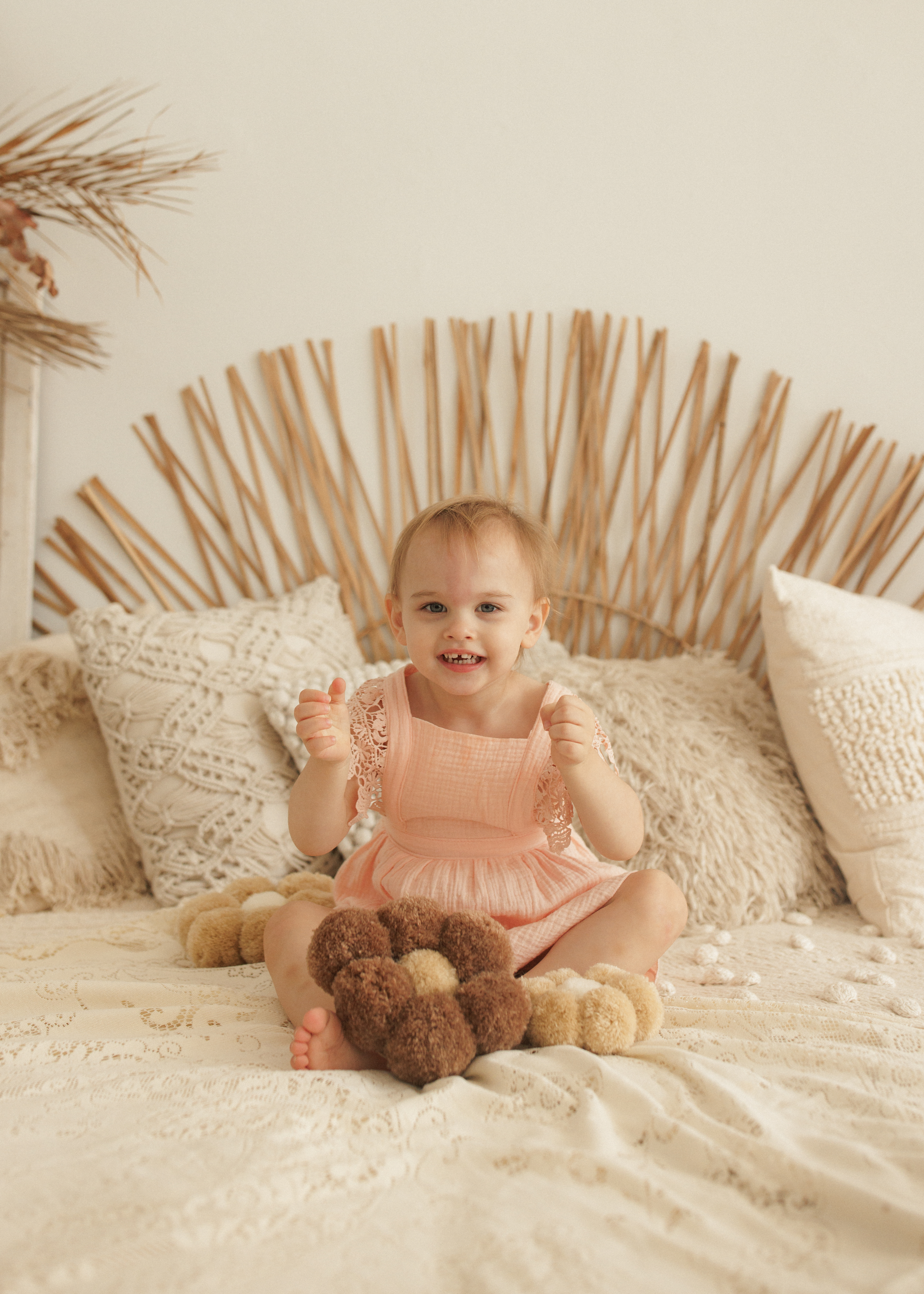bed set up baby photography Chicago
