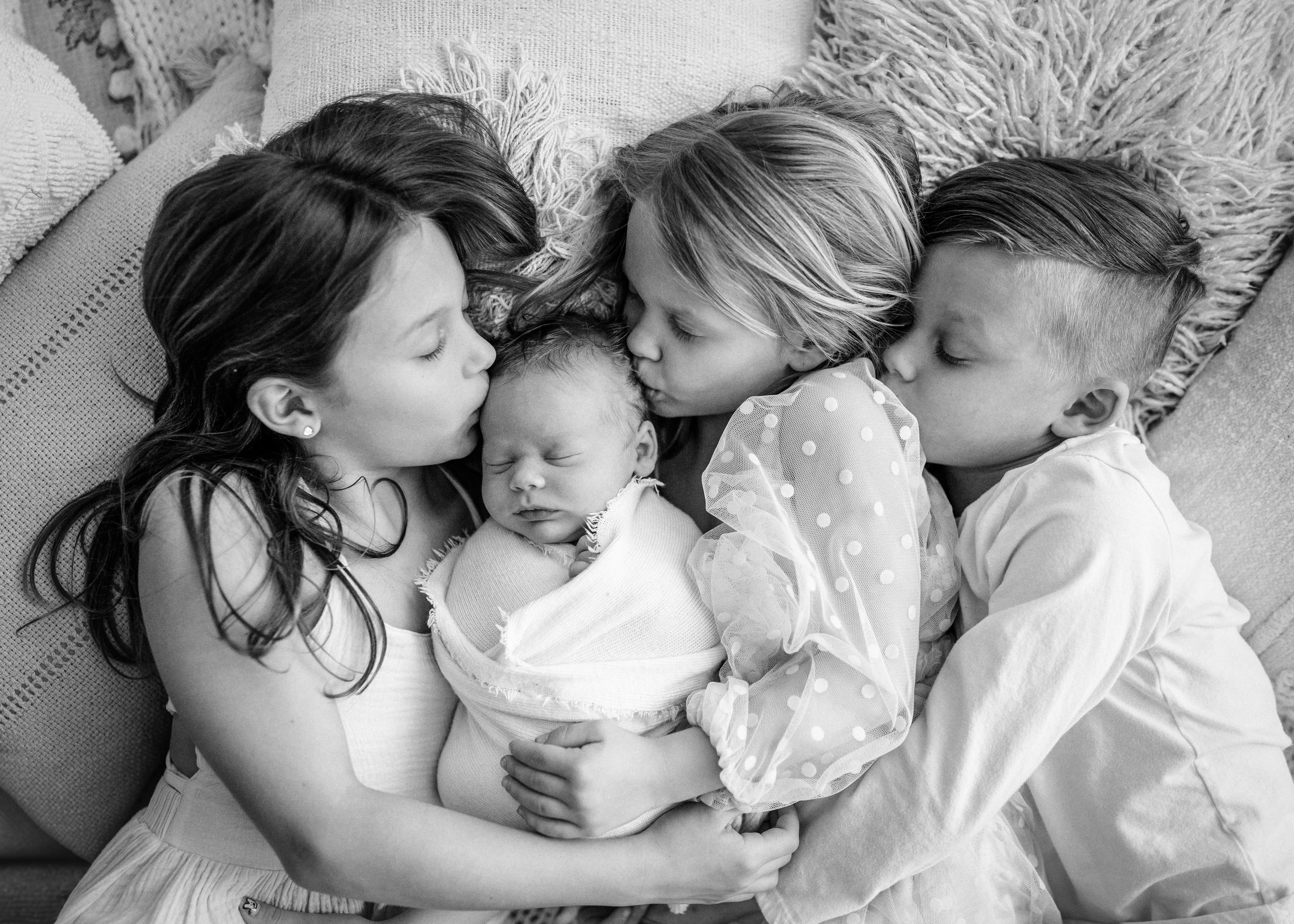black and white family photography Chicago