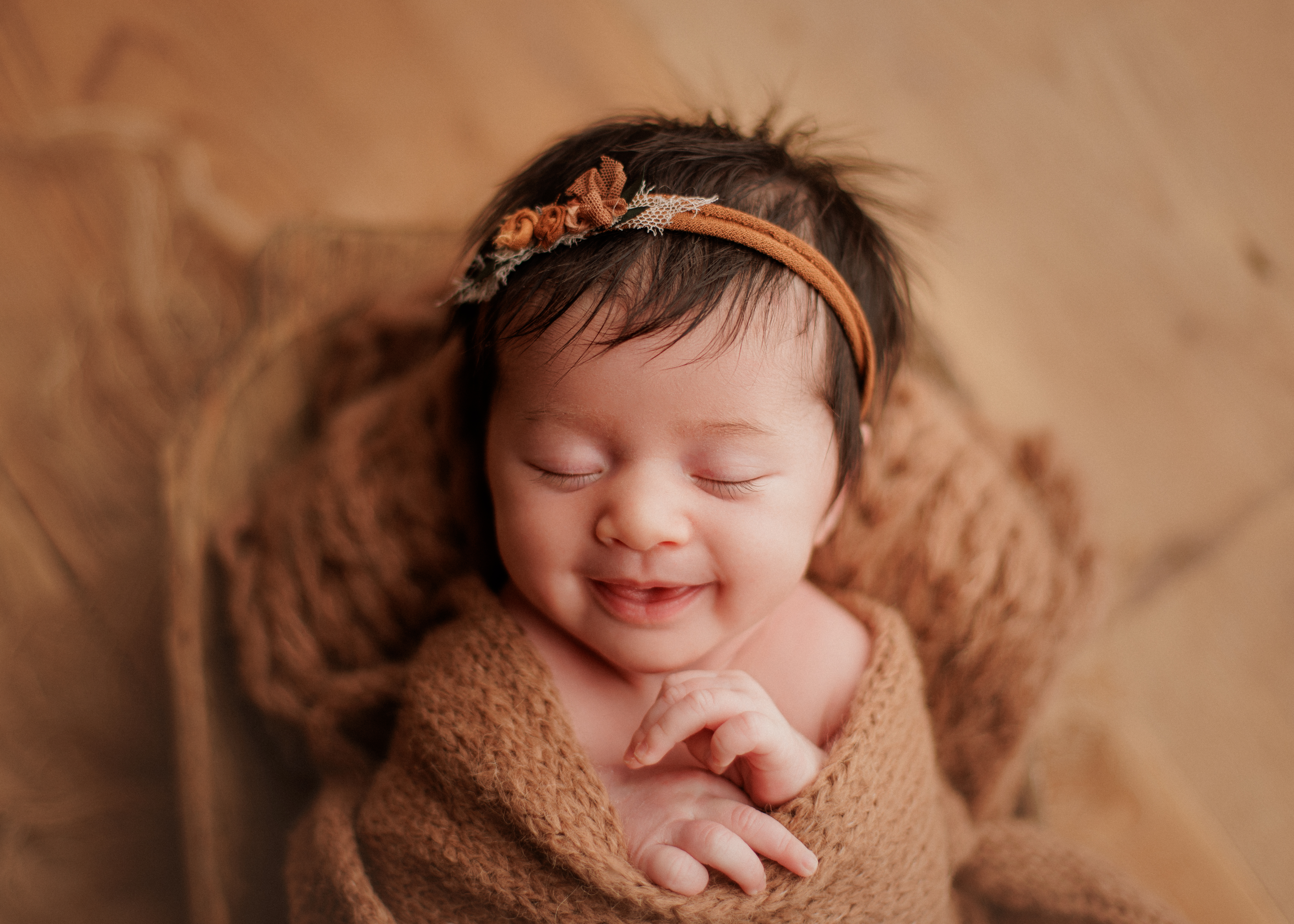 happy newborn baby girl Chicago